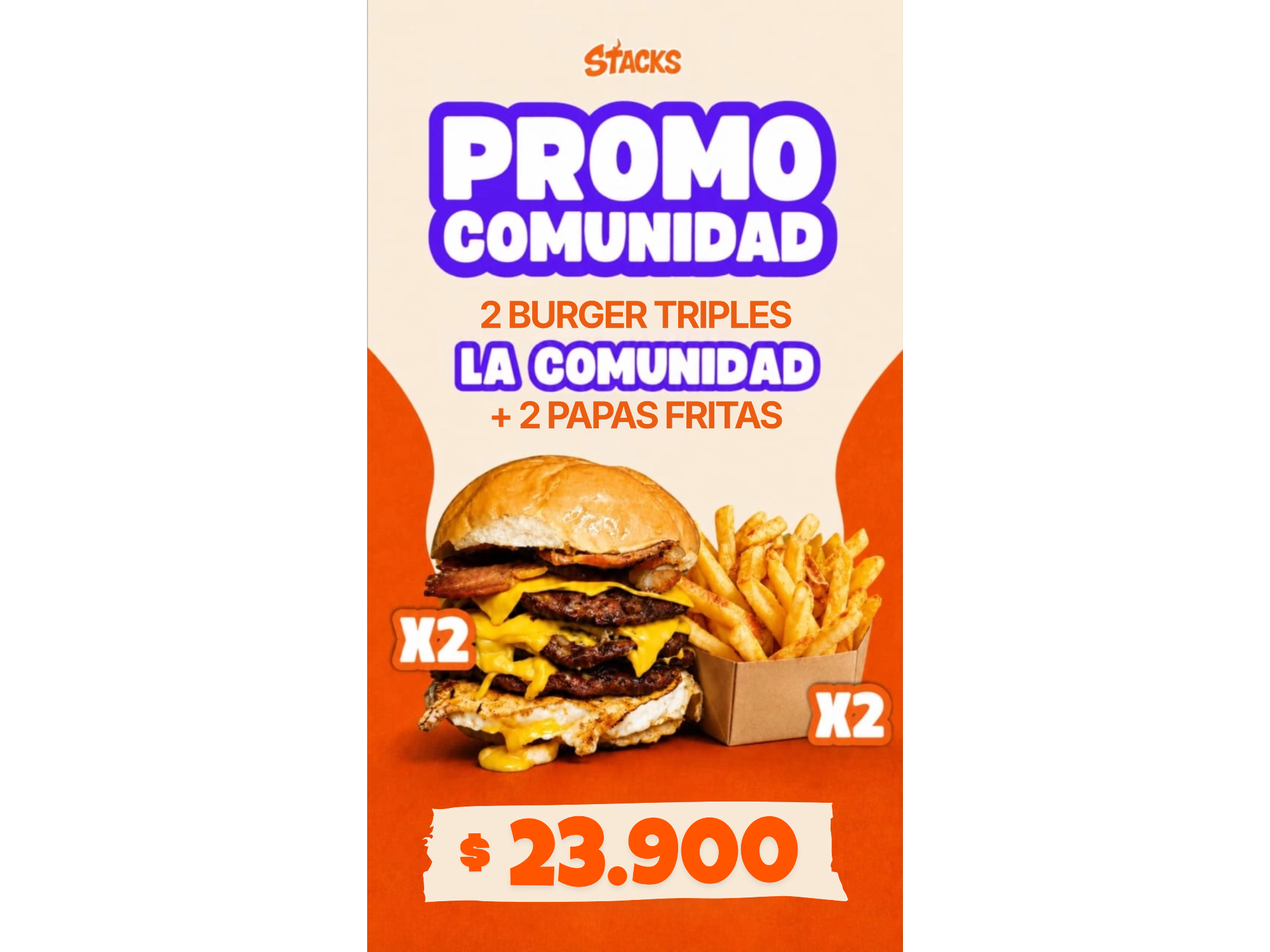 2 Comunidad Triples + Papas