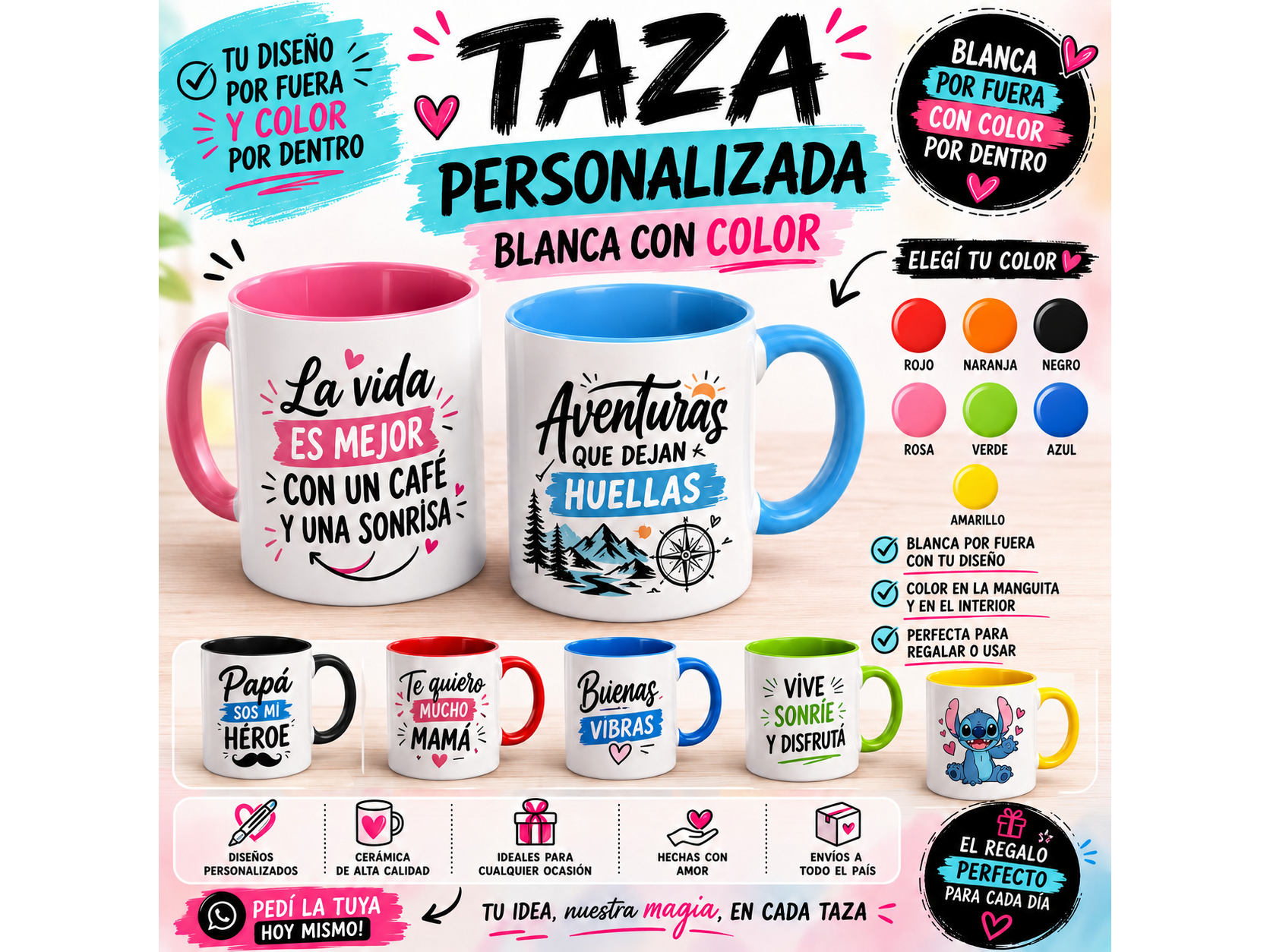 TAZA INTEROR DE COLOR