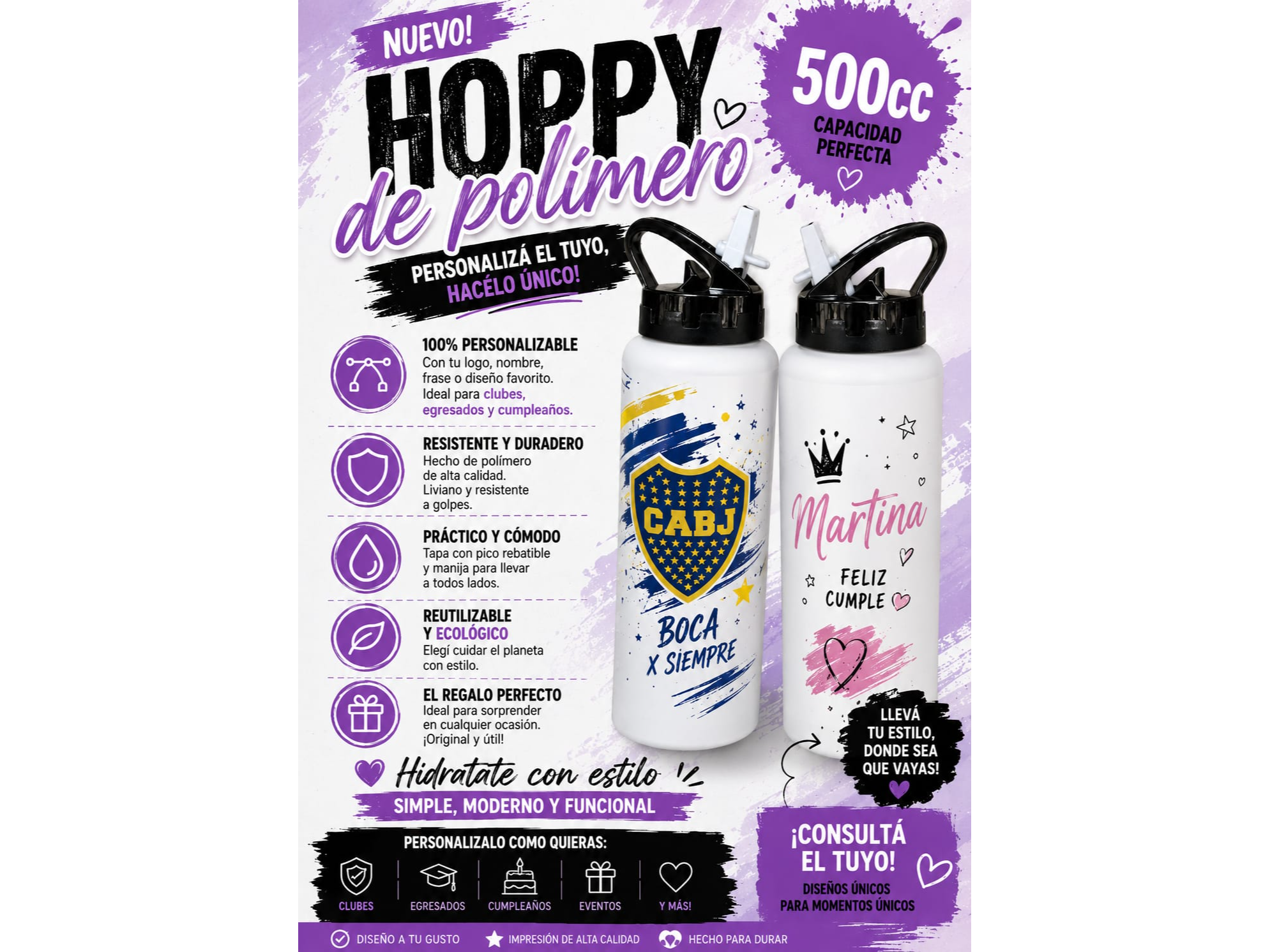 BOTELLAS HOPPY DE POLIMERO