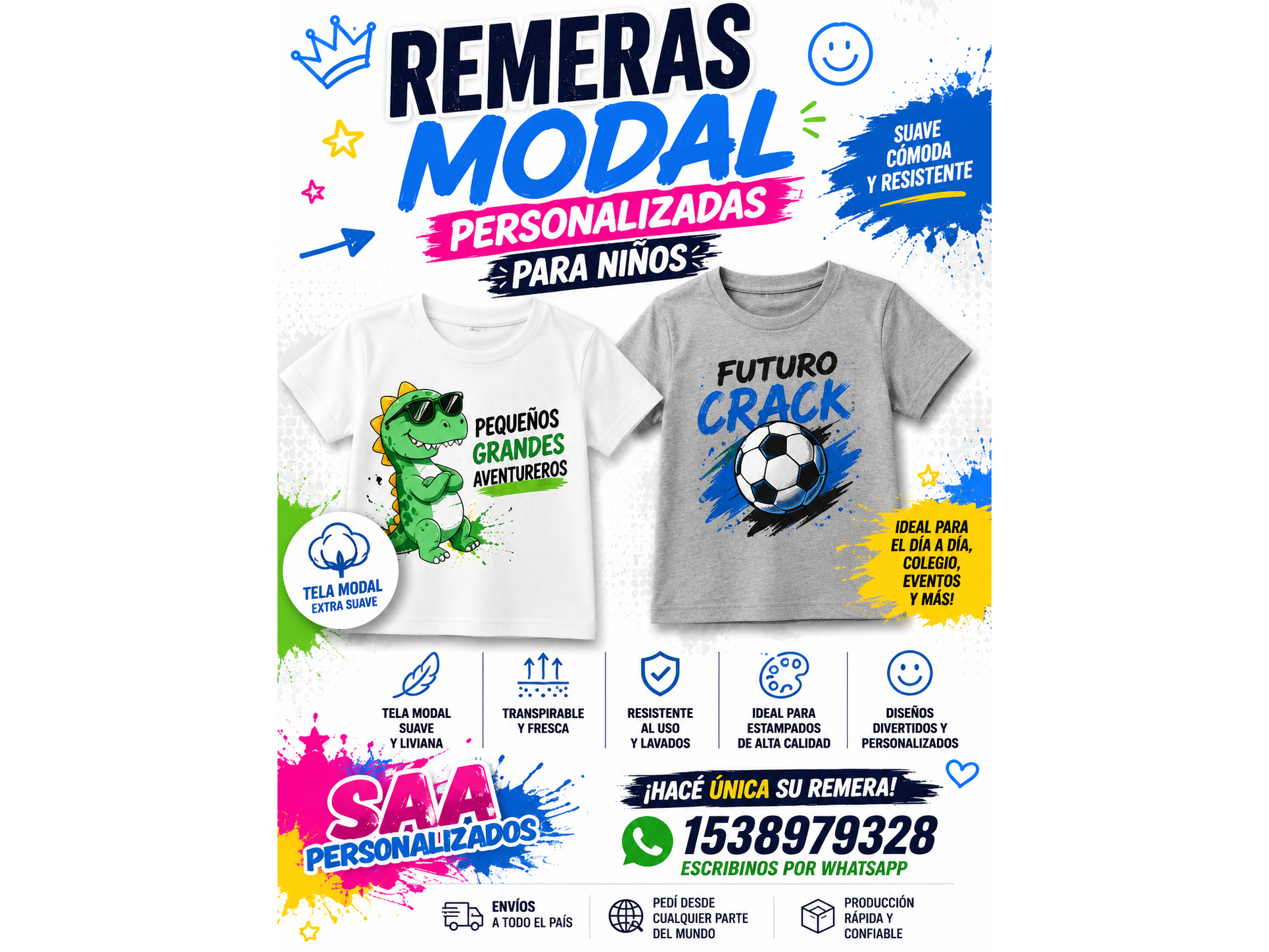 REMERA INFANTIL DE MODAL
