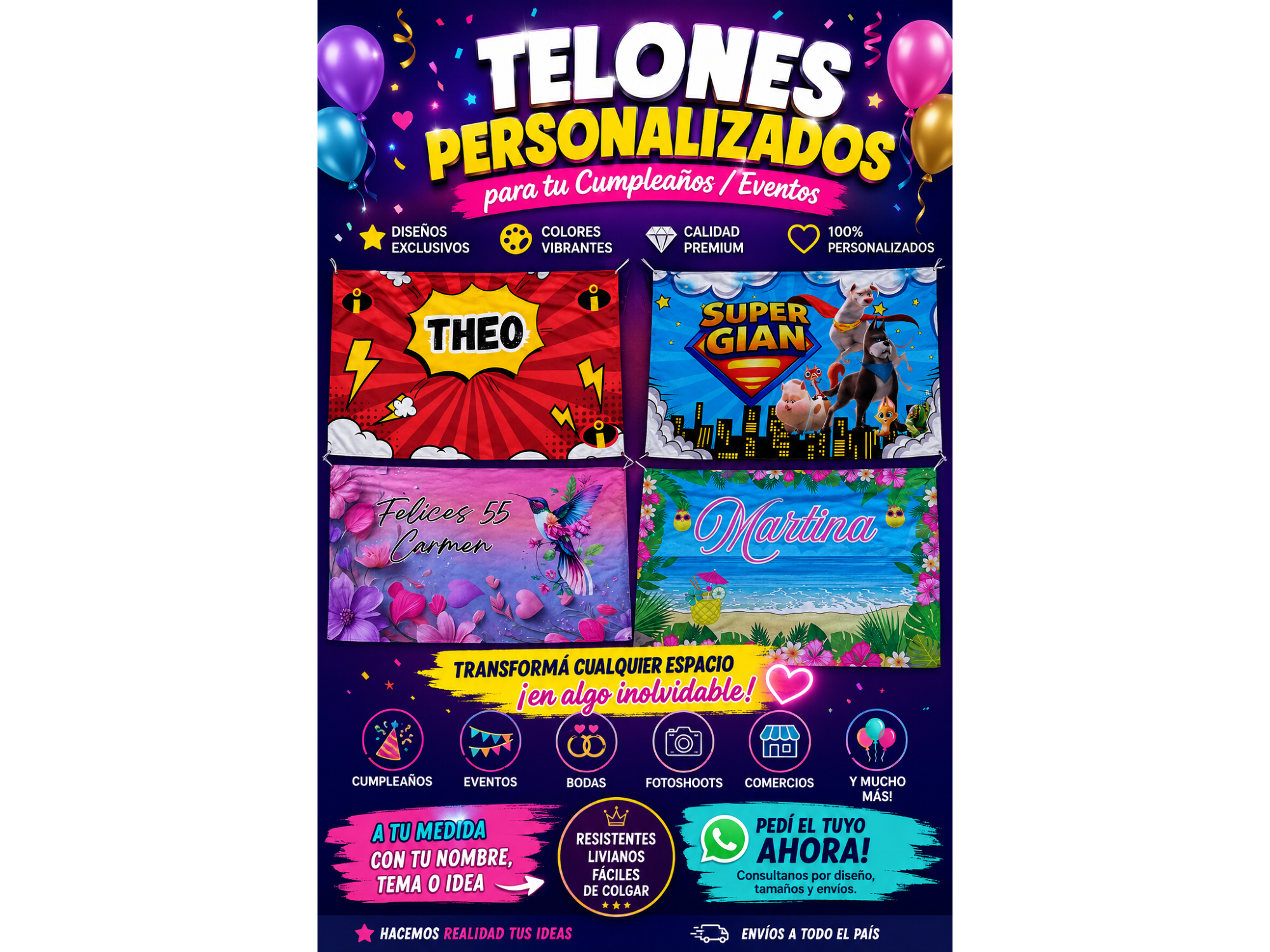 TELONES PERSONALIZADOS