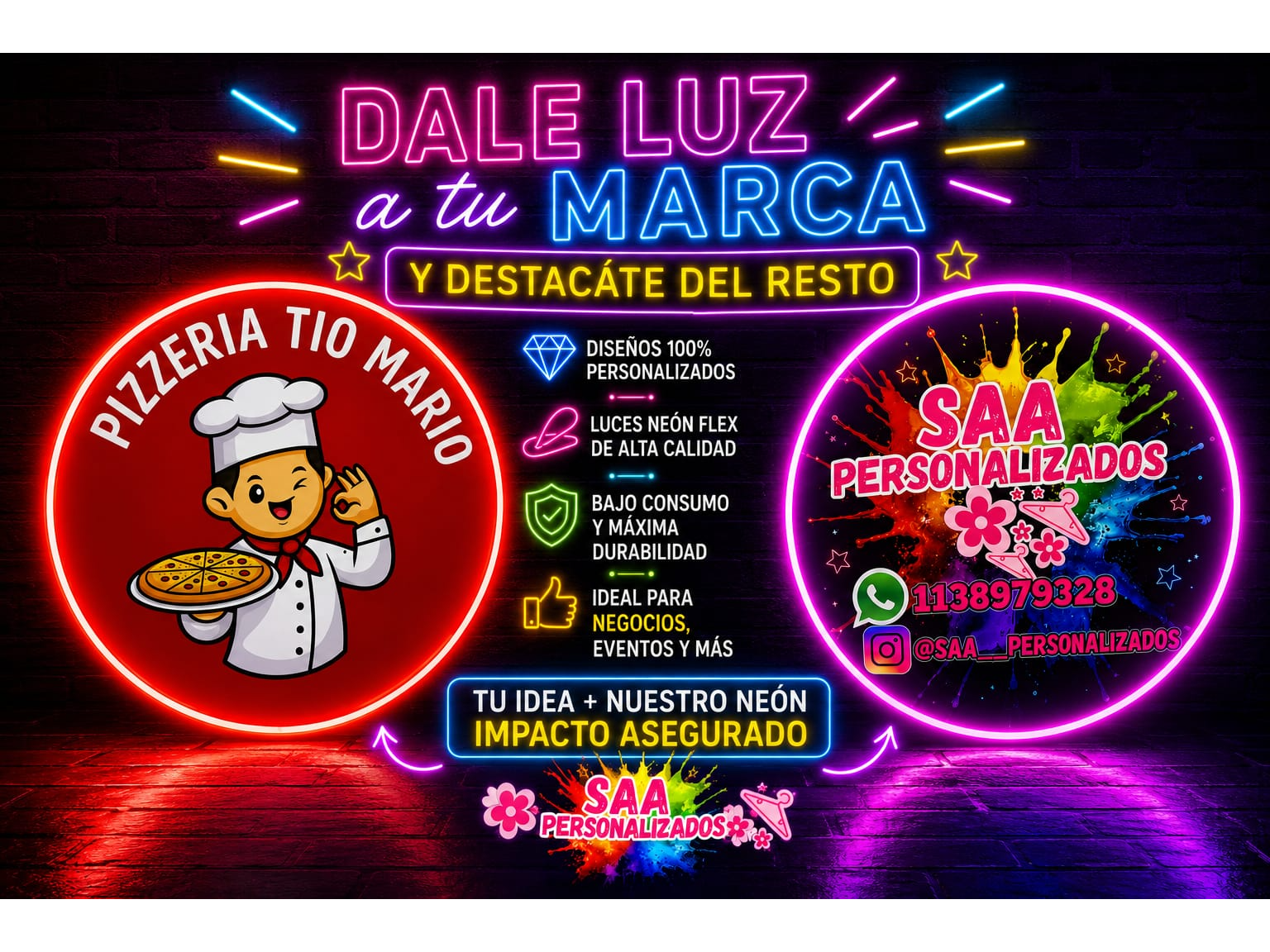 LOGOS PERSONALIZADOS  CON  LUZ NEON