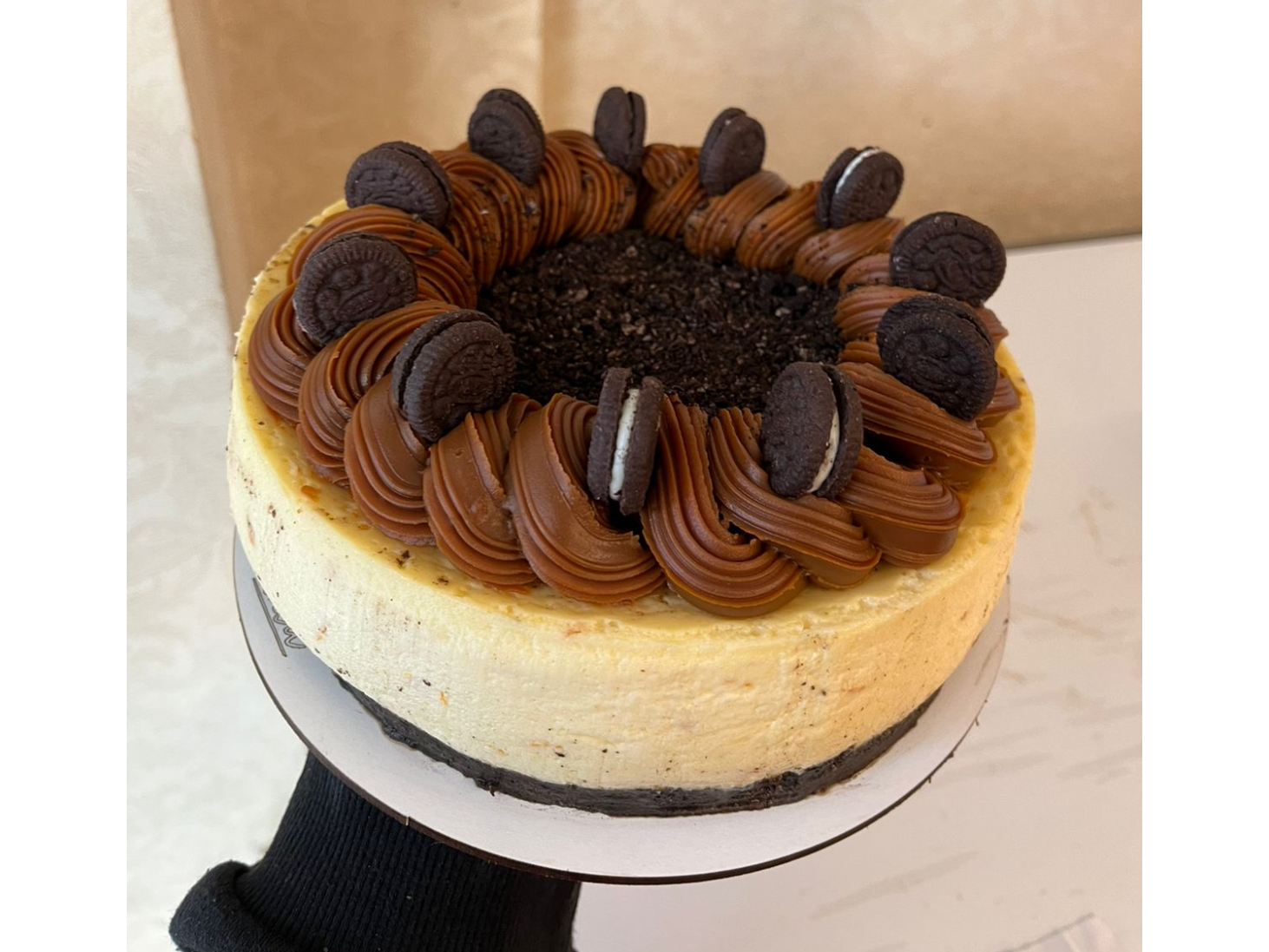 Cheesecake de oreo y dulce de leche