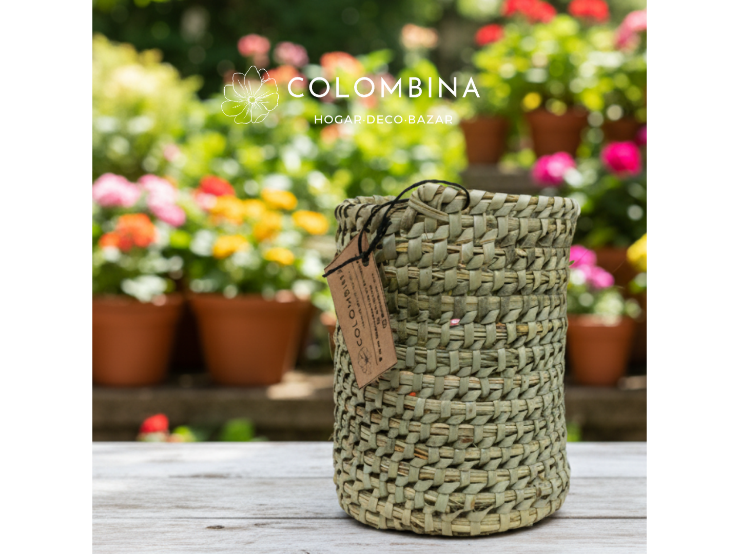 Florero/cubiertero de Palma