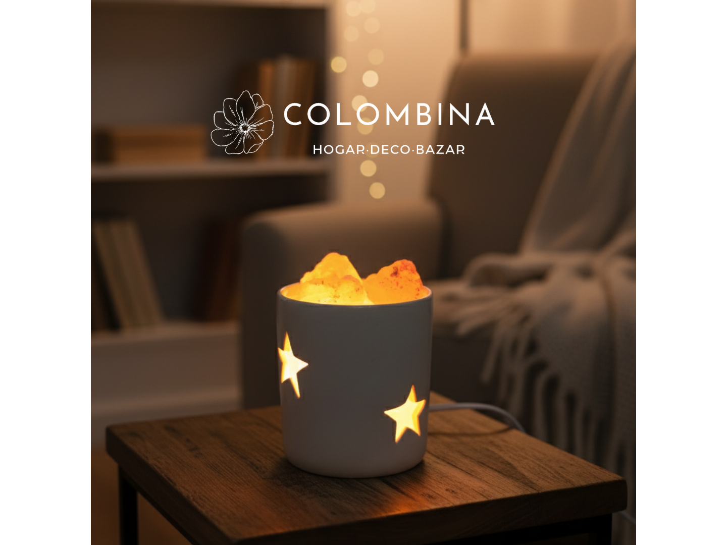 Lámpara cerámica de sal (pequeña)