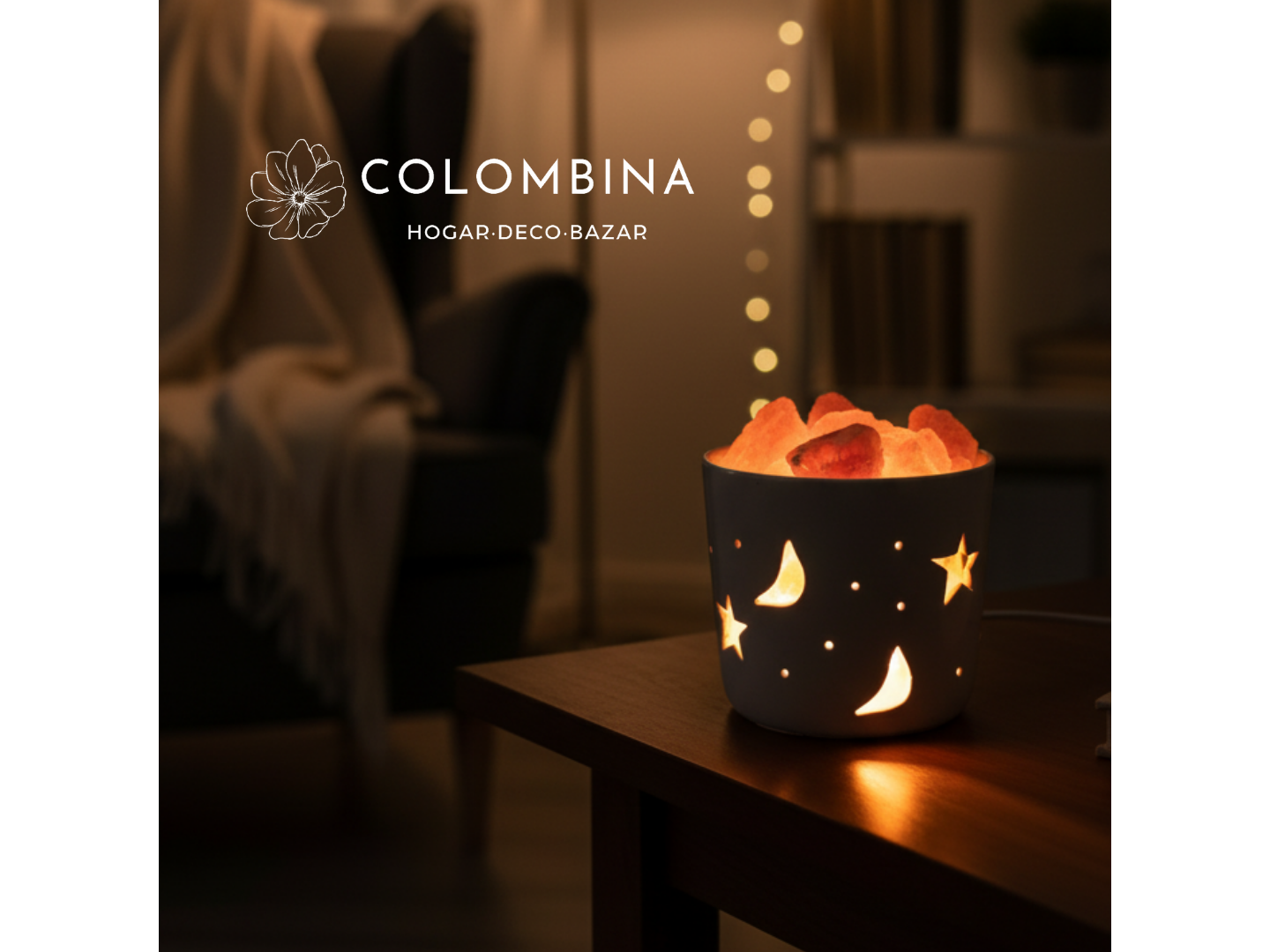 Lámpara cerámica de sal (mediana)