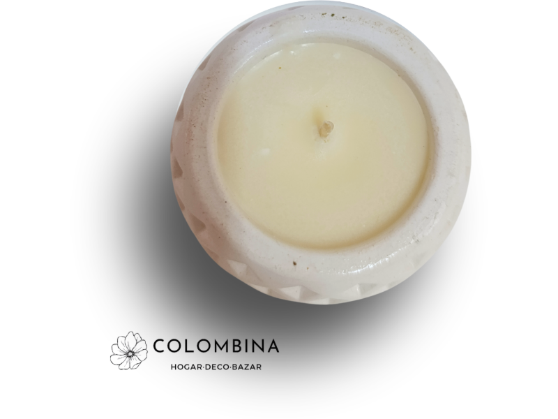 Velas de soja artesanal en Cuenco de Yeso