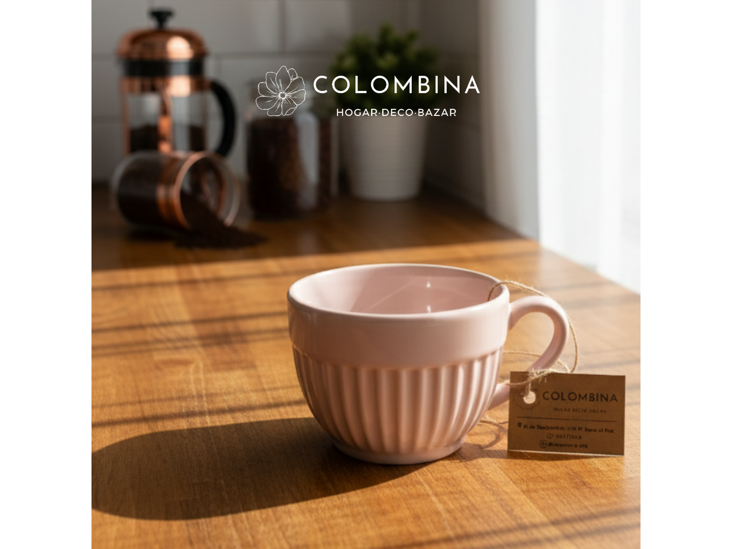 Taza de cerámica diseño canaletas