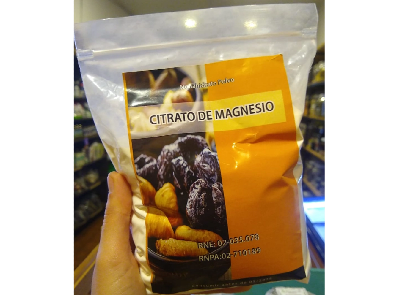Citrato de magnesio 500 gr   x unidad