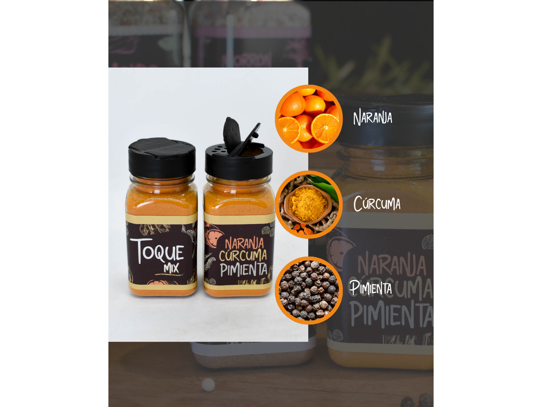 Toque mix - Naranja, cúrcuma y pimienta
