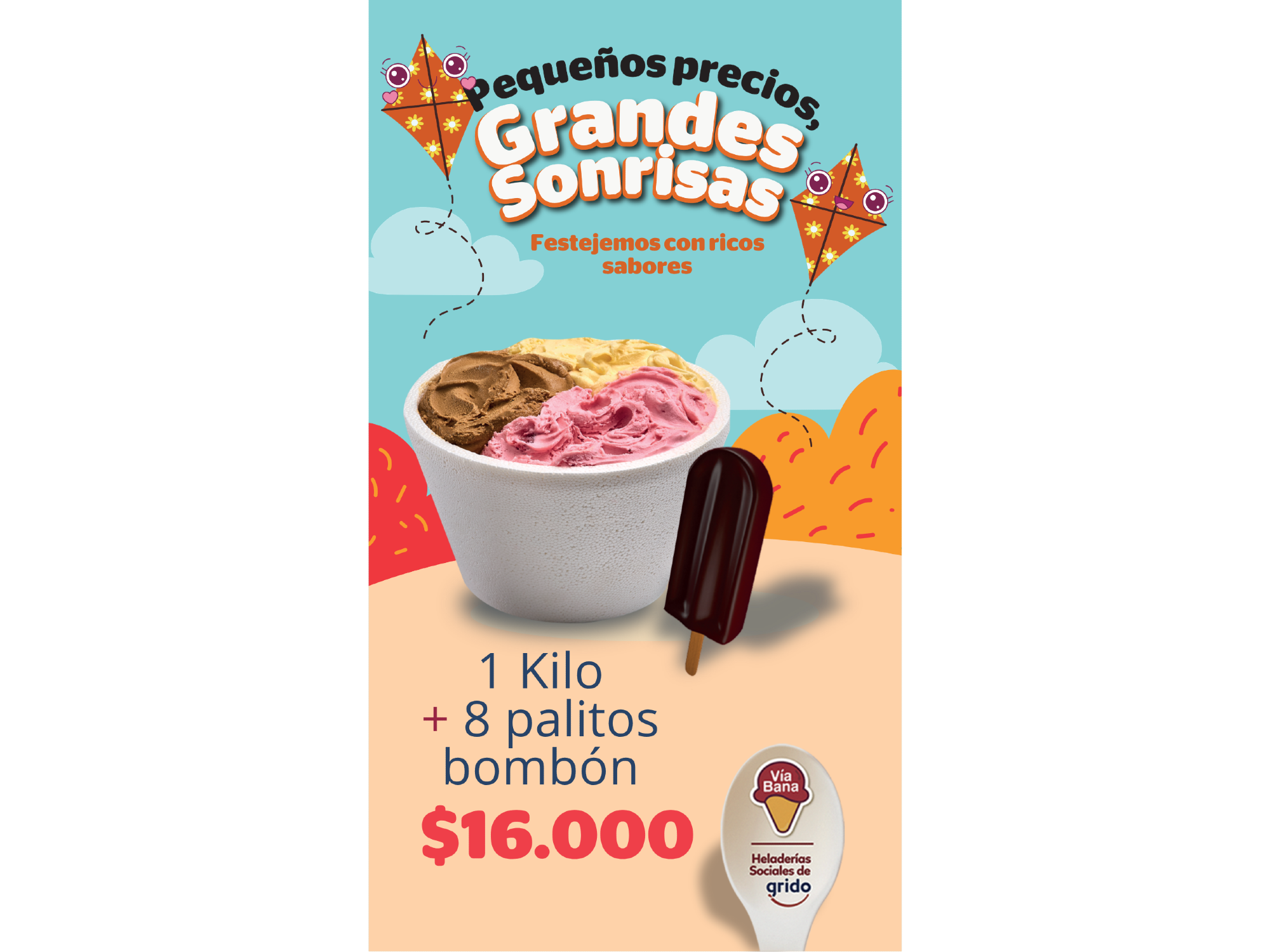1KILO + 8 PALITOS bombón