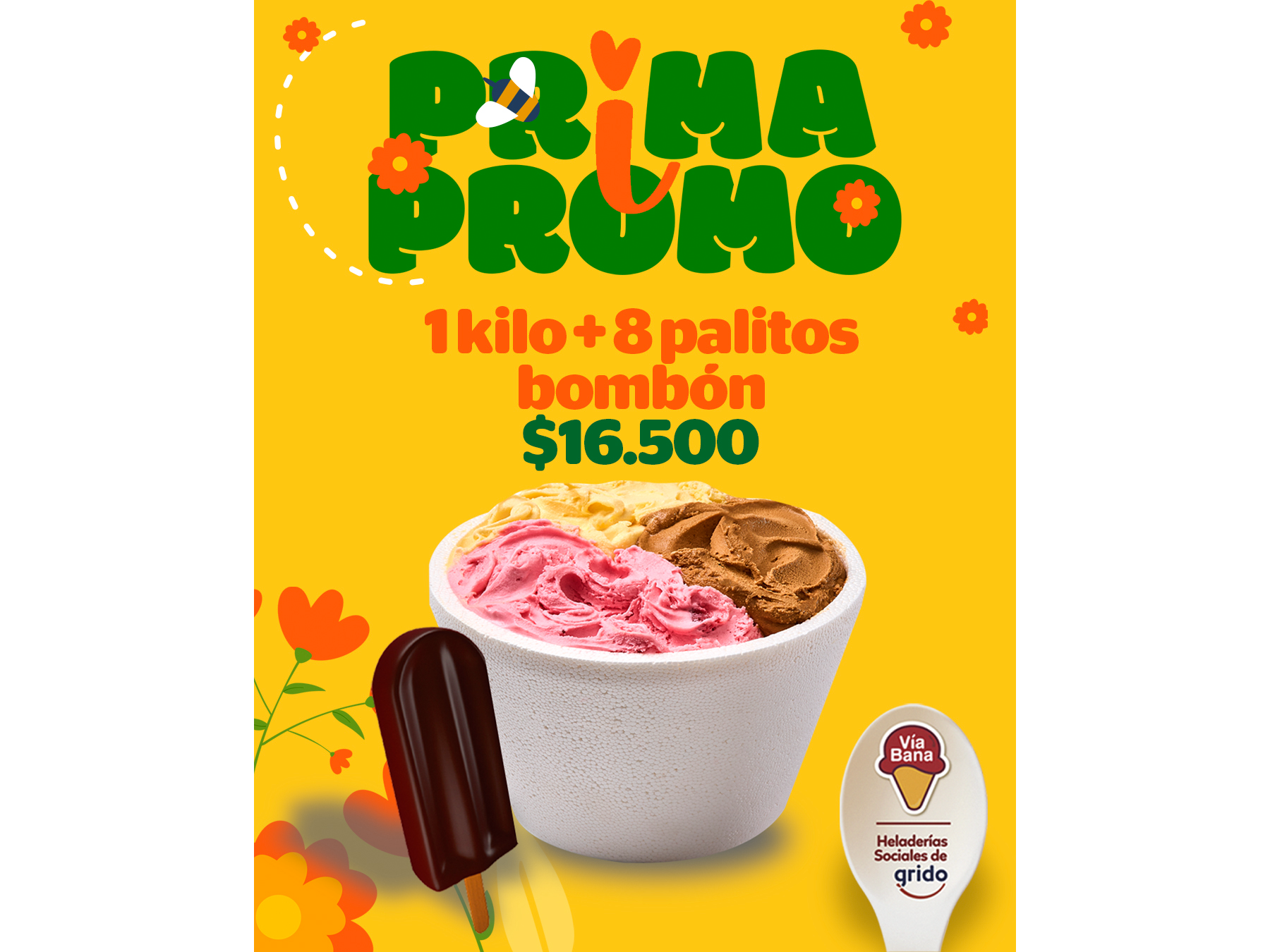 1KILO + 8 PALITOS bombón