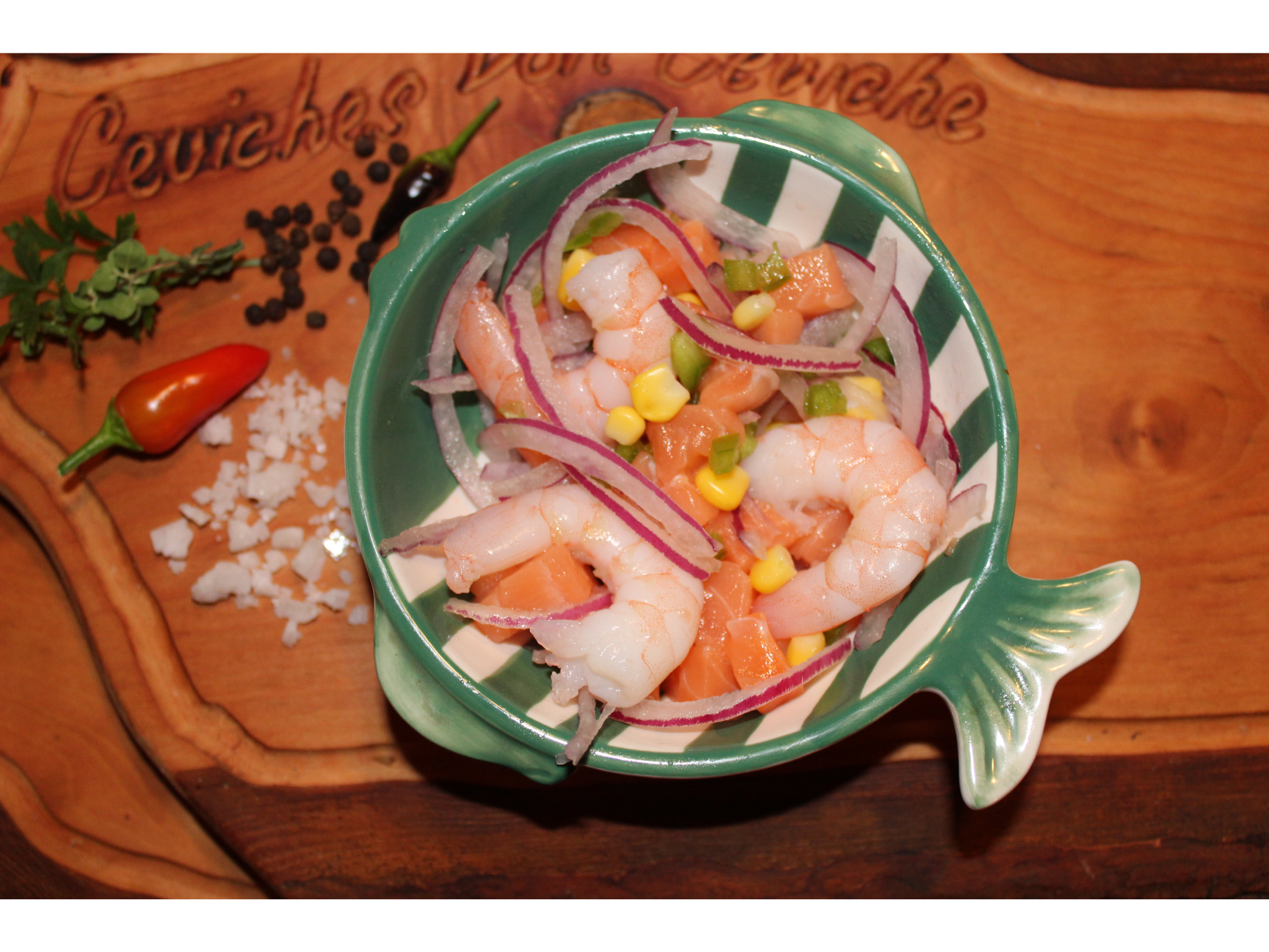 6. Ceviche Salmón y Camaron XL