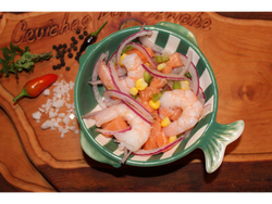 6. Ceviche Salmón y Camaron XL