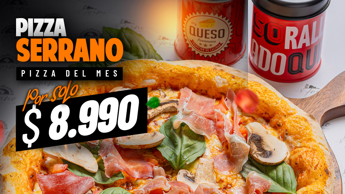 PIZZA DEL MES 8.990