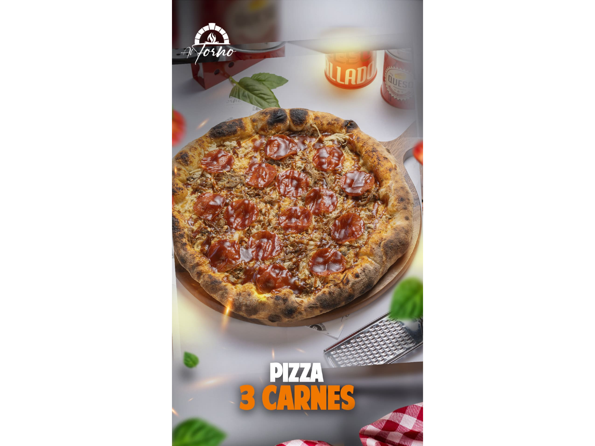 Pizza Tres Carnes 