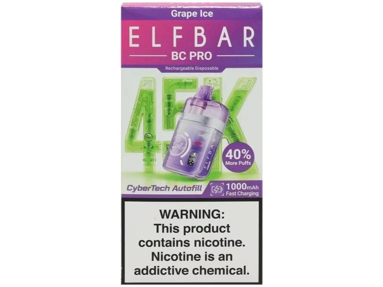 ELFBAR 45K GRAPE ICE