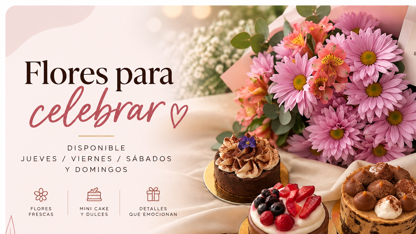 Combos Florales (mini cake Viernes/sabados/domingos)