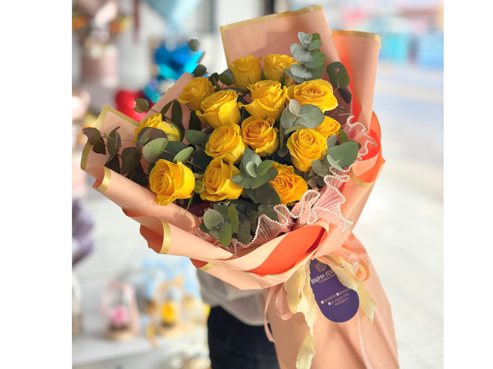 12 Rosas amarillas importadas (envío sin cargo x Hurlingham)