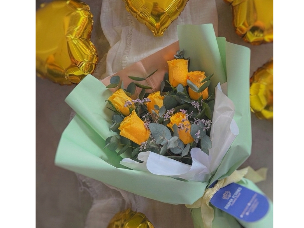 Ramo 6 Rosas importadas