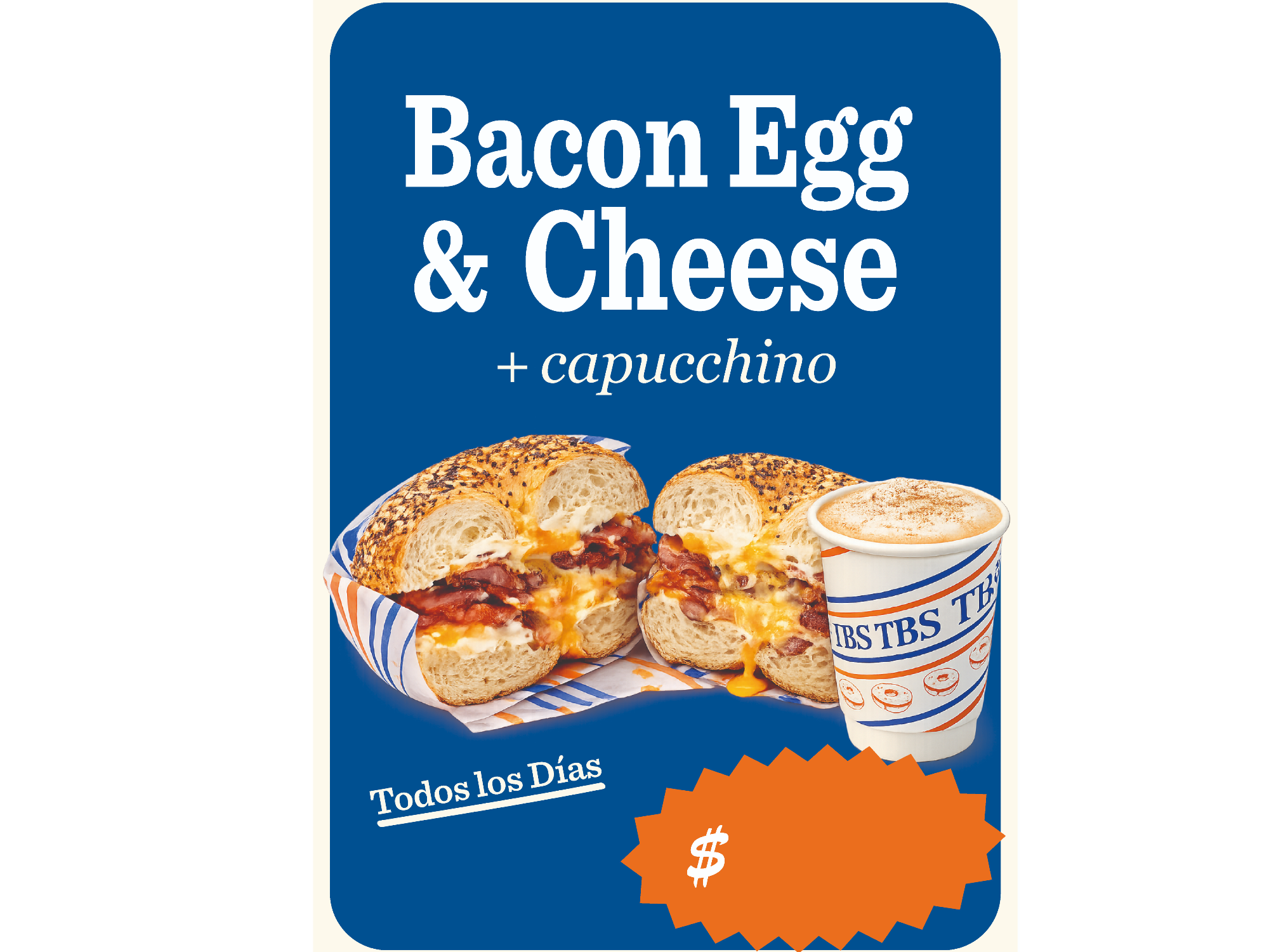 Bacon Egg & Cheese + Capuchino