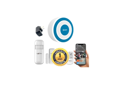 Kit Alarma Inalambrica Wifi App Tuya Pir Magneticos Control Remoto Sirena Incorporada