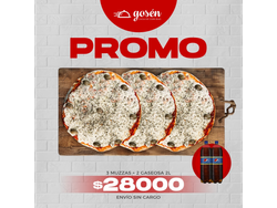 3 Muza 🍕 + 2 Gaseosas de 2L