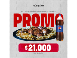 Pollo con Fritas grande + Gaseosa de 2L