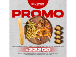 Llévate 🍗 ¡Pollo + Papas Grandes + Pan + Budín