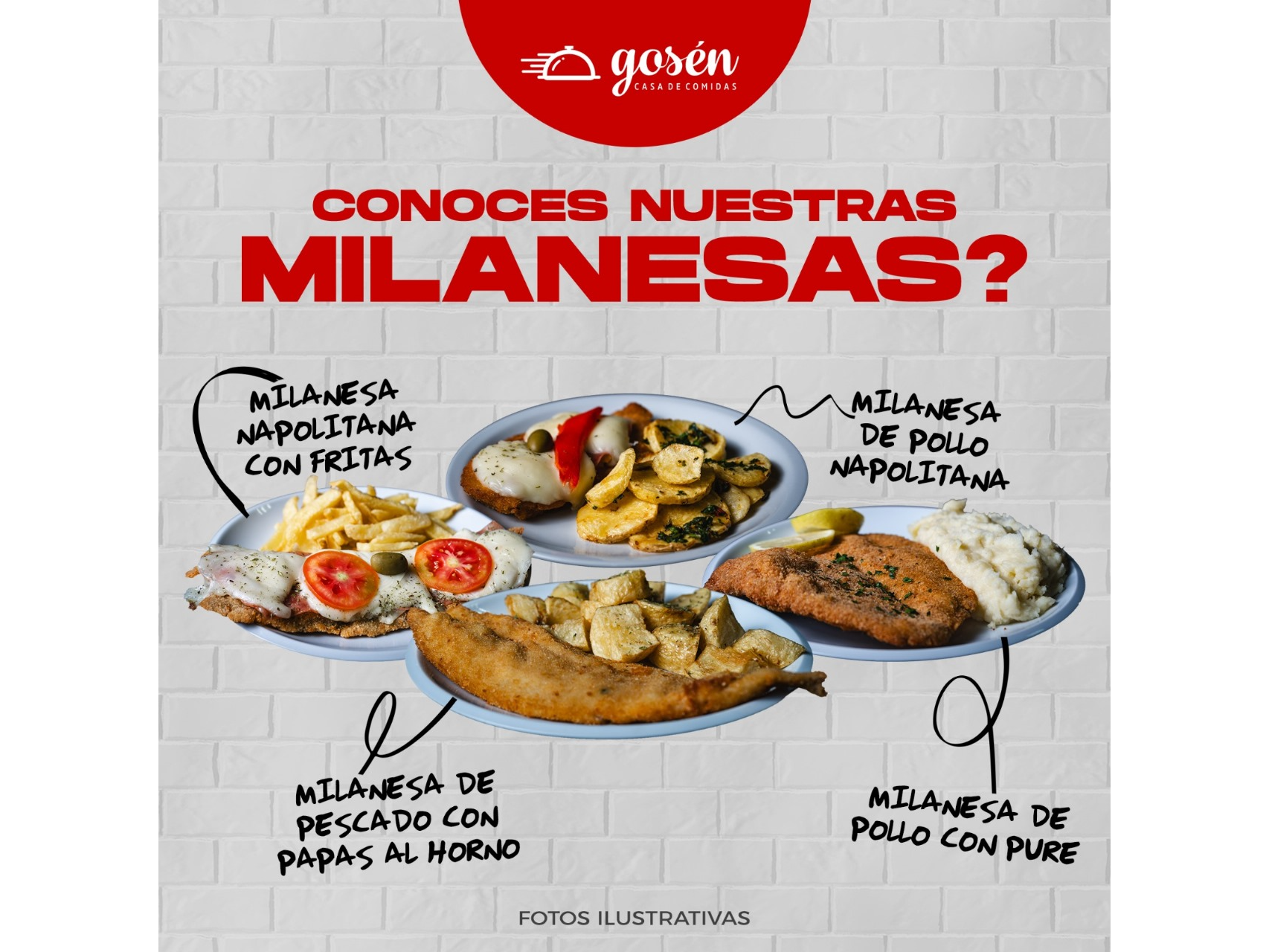 Milanesas de Carne/Pollo/ Pescado/Napolitana