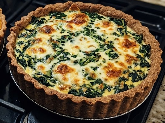 TARTA INTEGRAL DE ESPINACA Y QUESO