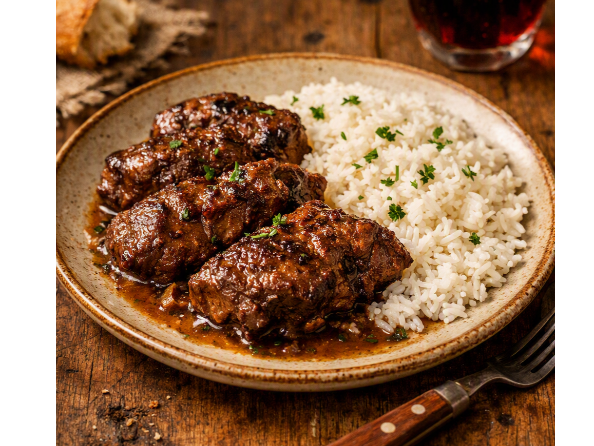 CARNE AL HORNO CON ARROZ
