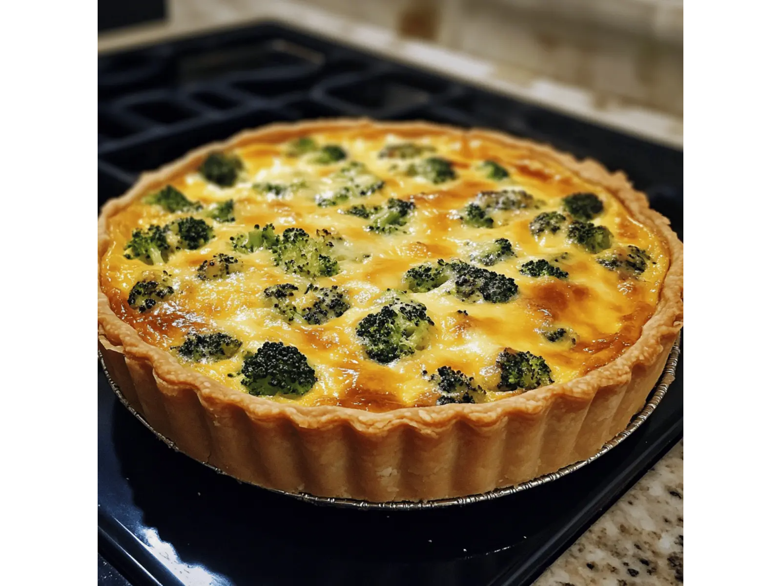 TARTA INTEGRAL DE BROCOLI Y QUESO