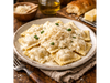 Ravioles con Crema y Parmesano