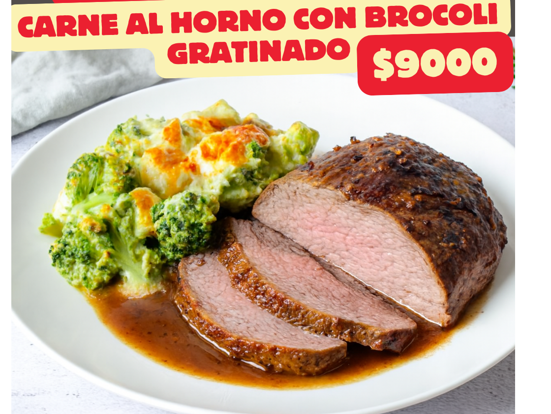 CARNE AL HORNO CON BROCOLI