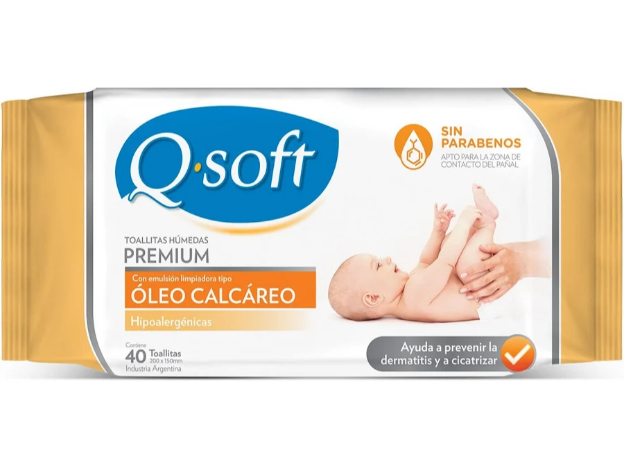 Q soft toallitas húmedas óle calcáreo 40u