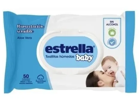 Estrella toallitas húmedas aloe vera 50 u