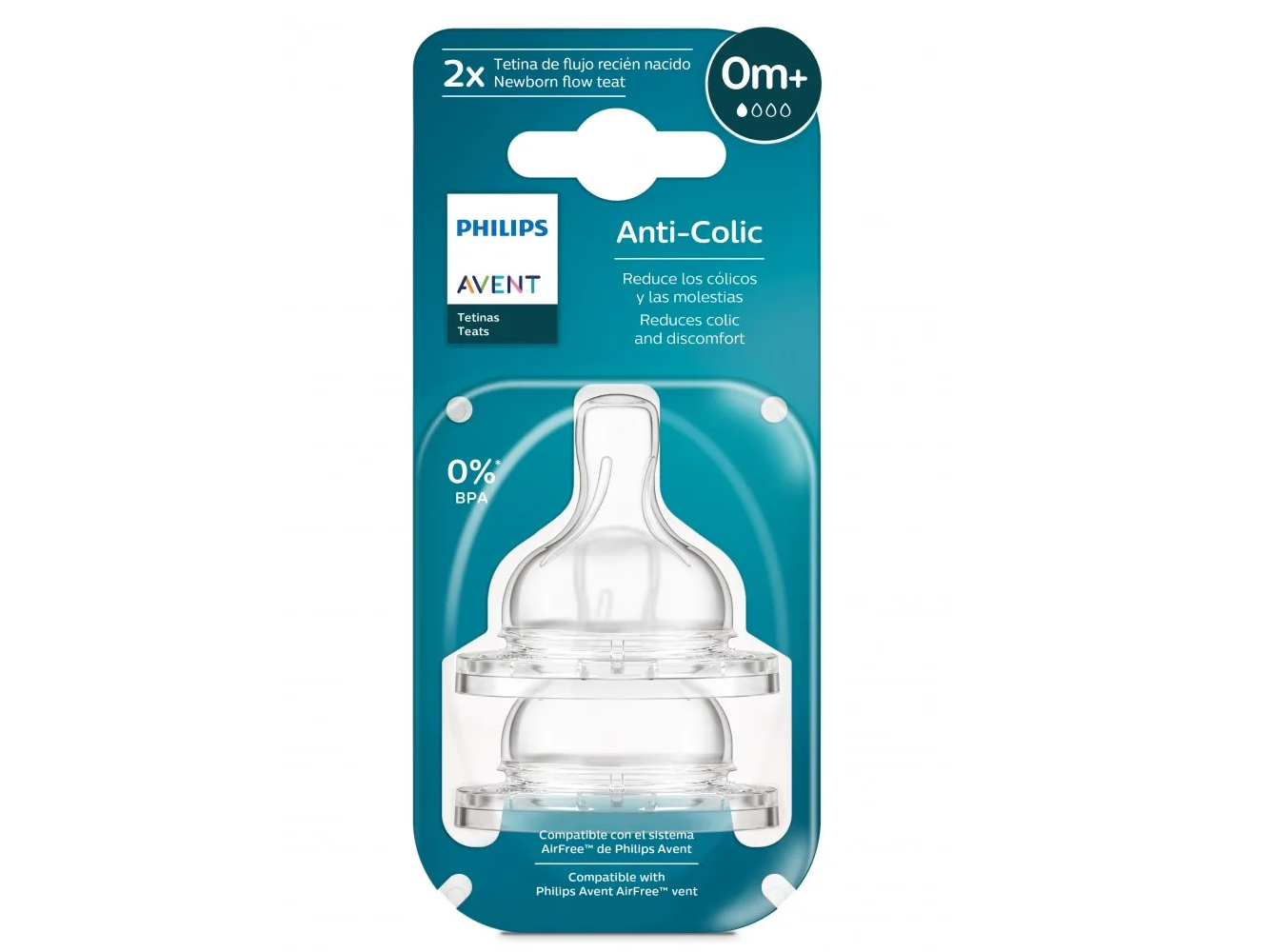 Tetina anti-colic 0M+ Philips Avent