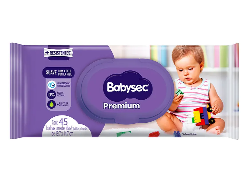 Babysec toallitas húmedas premium 45 u