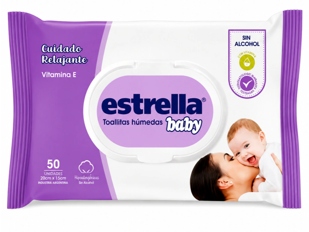 Estrella toallitas húmedas 50 u de Nuna Pañalera