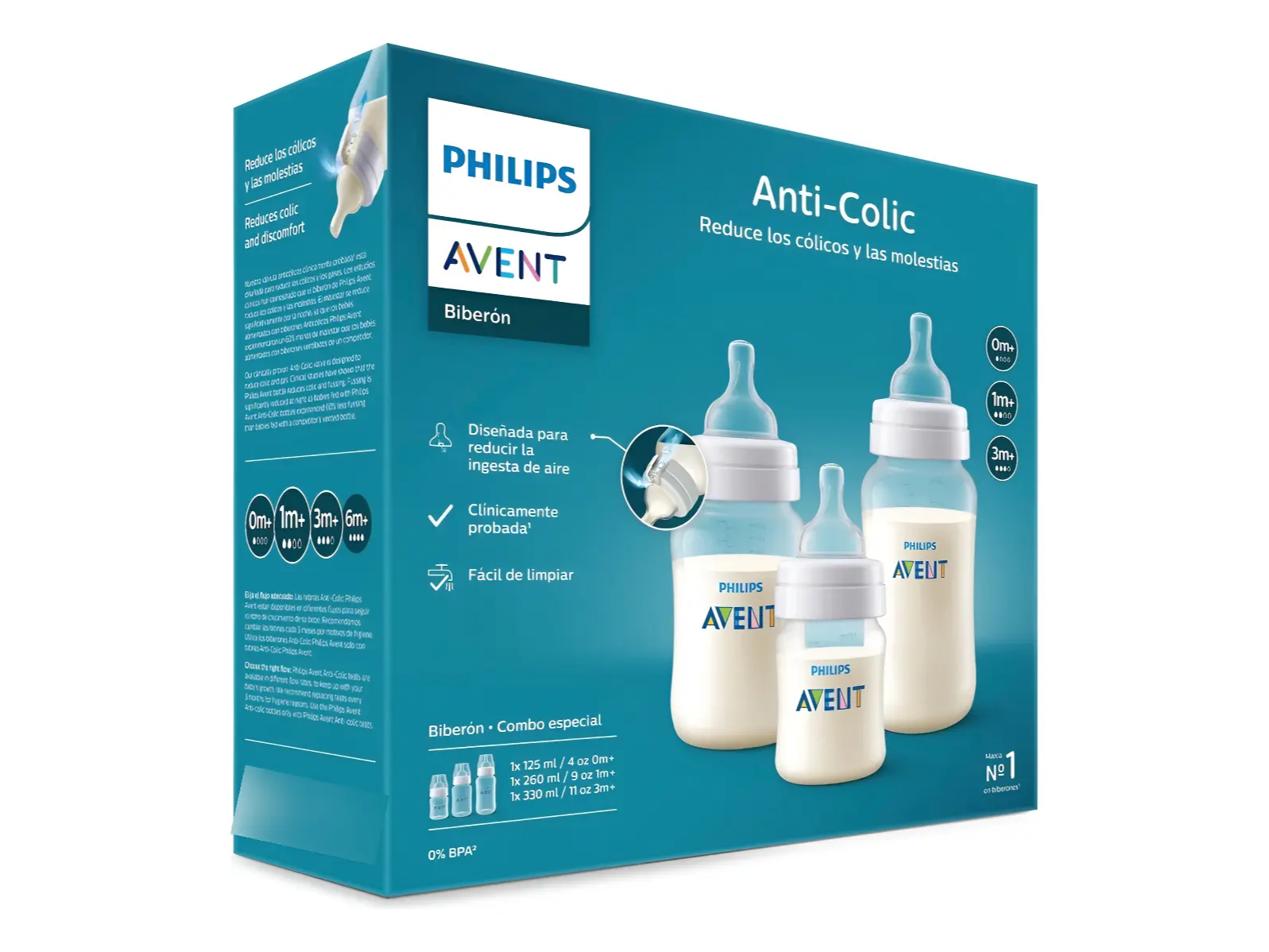 Mamadera 0m+ Set Anti-Colic Avent