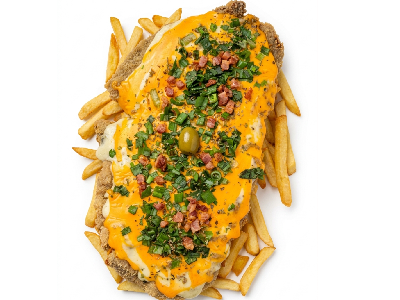 Milanesa con cheddar