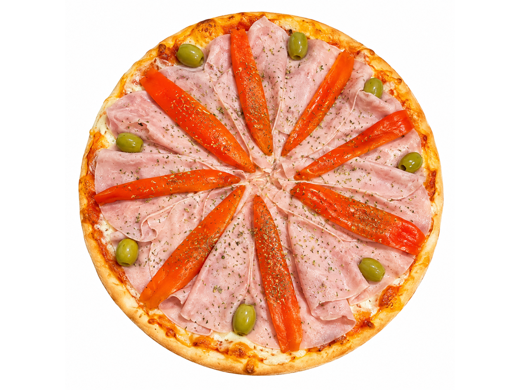 Jamón y morrones