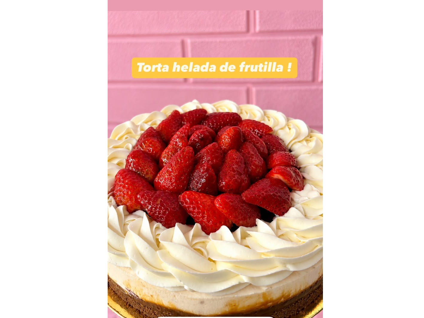 torta helada de frutillas