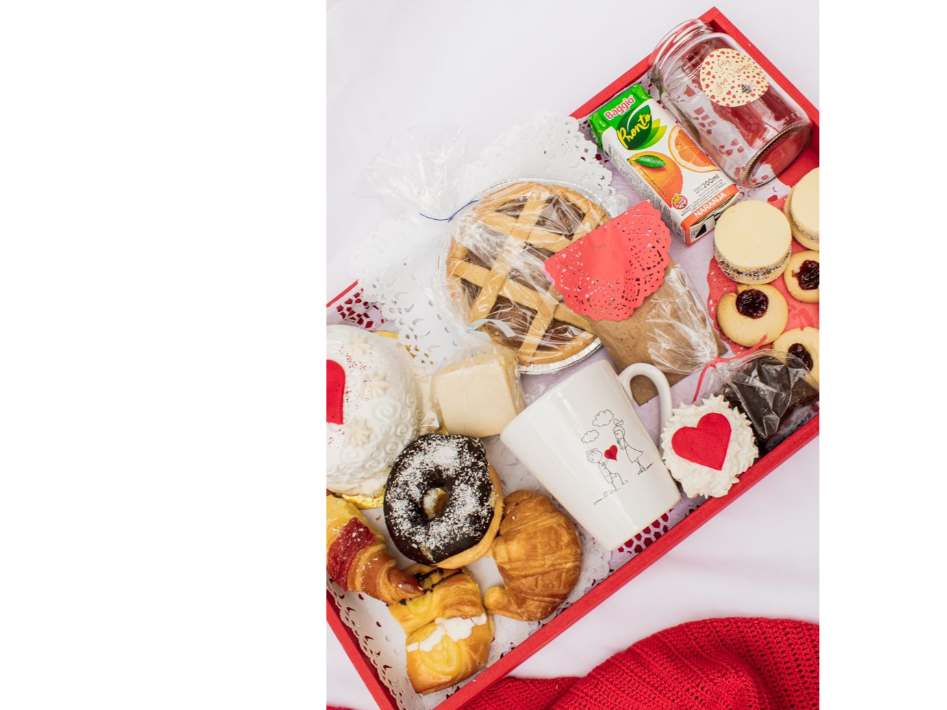 Bandeja super grande romantica de dulce amor