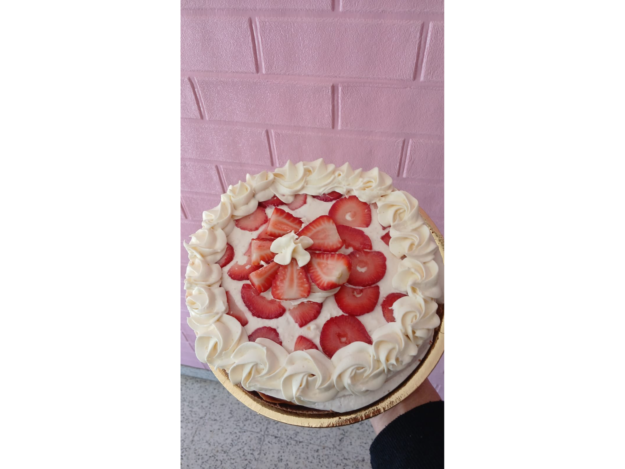 torta helada de frutillas