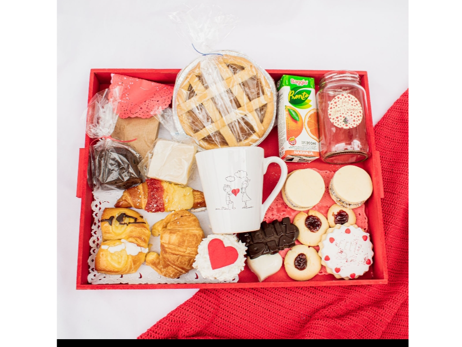 Bandeja grande romantica de dulce amor
