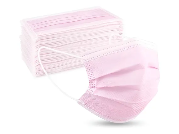 Barbijo descartable color rosa