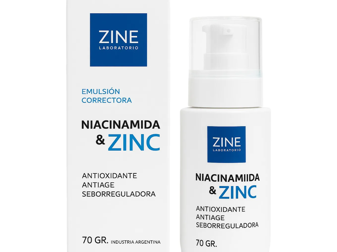 Niacinamida & Zinc Emulsión Correctora - 70gr