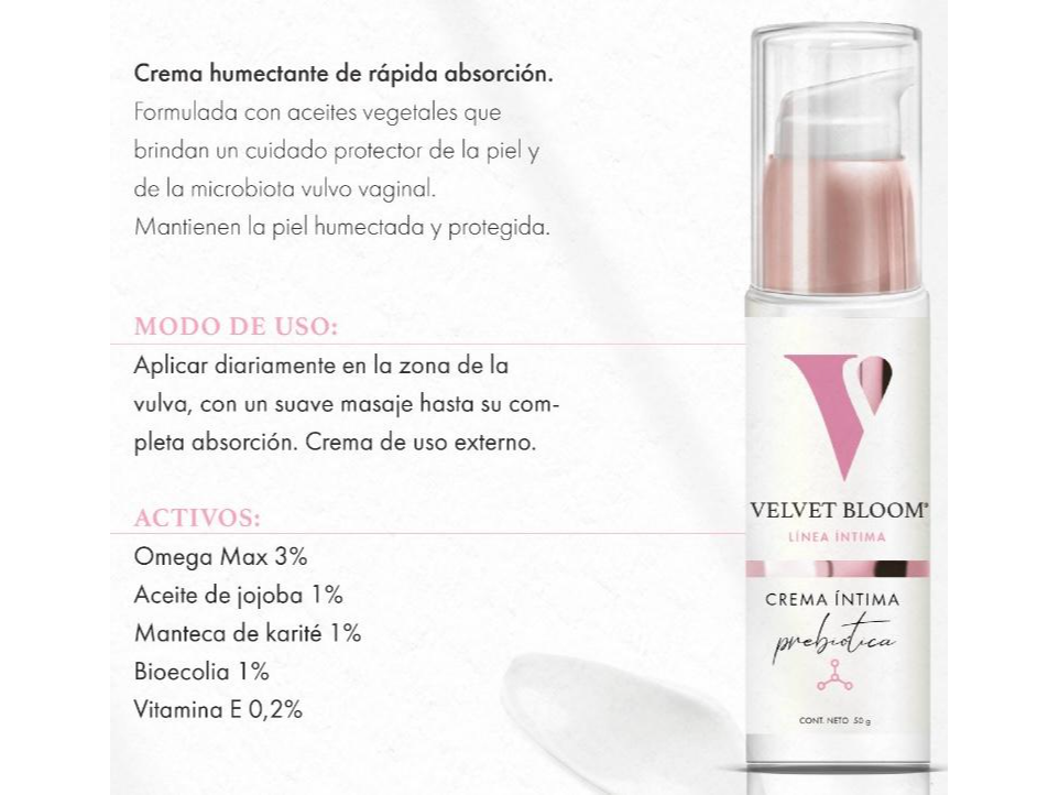 Crema íntima prebiótica